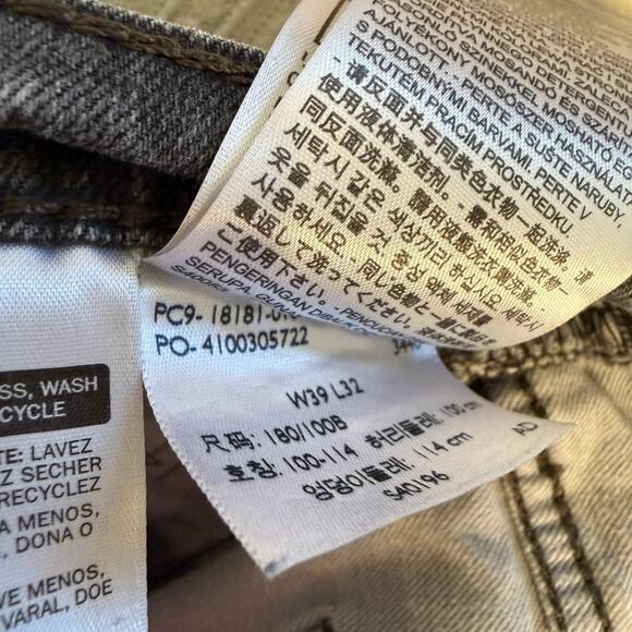 Levi's 541 Men's Jeans Gray Wash Denim Stretch Straight Leg Size 39x32 - Picture 10 of 10